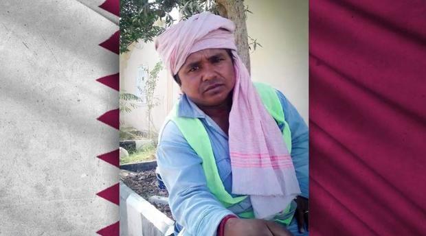 A file photo provided by the family shows Nepali national Budhan Pandit, who was killed in an accident in Qatar in 2021, where he was one of thousands of migrant laborers working to build infrastructure for the 2022 FIFA World Cup.