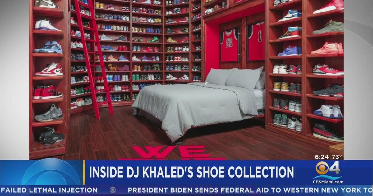 DJ Khaled placing his shoe closet on Airbnb