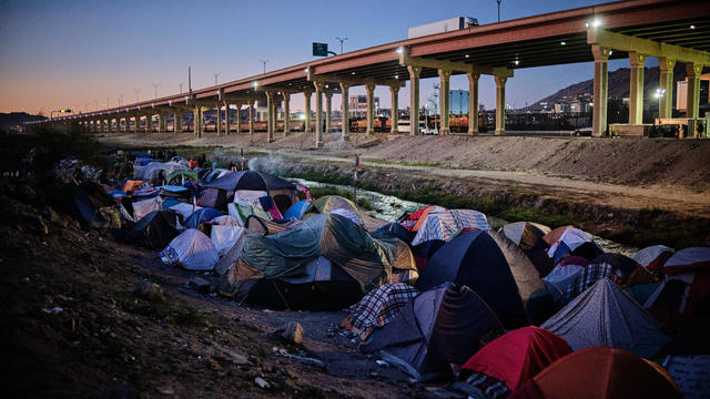 Venezuelan migrant camp in Mexico 
