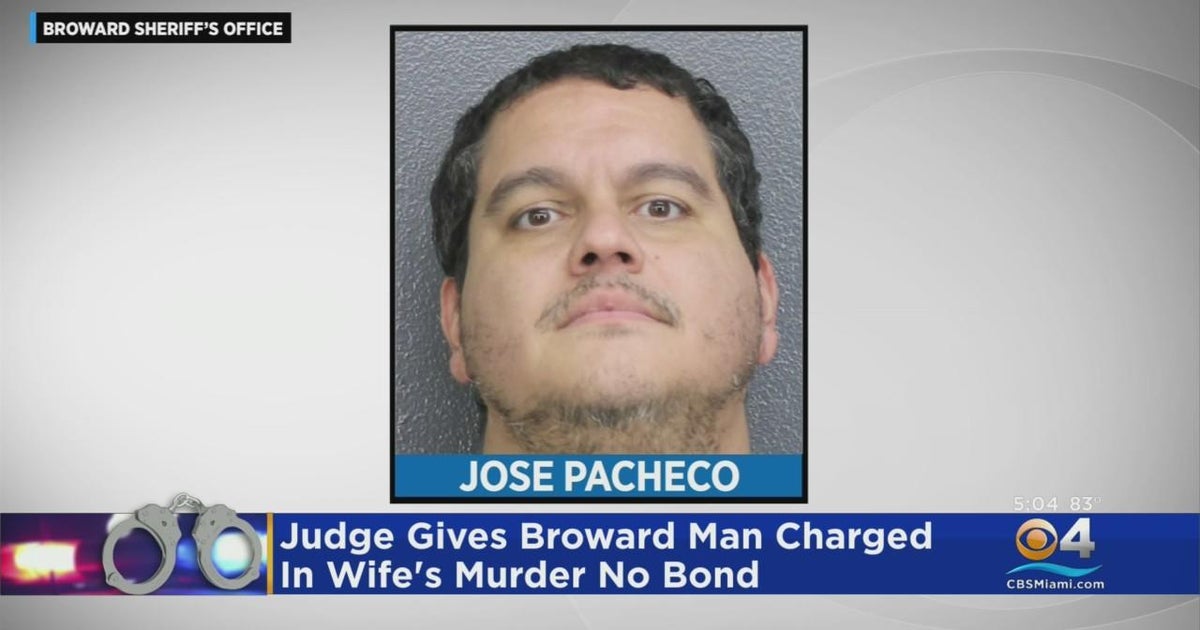 Broward man charged with wife's murder held without bond - CBS Miami