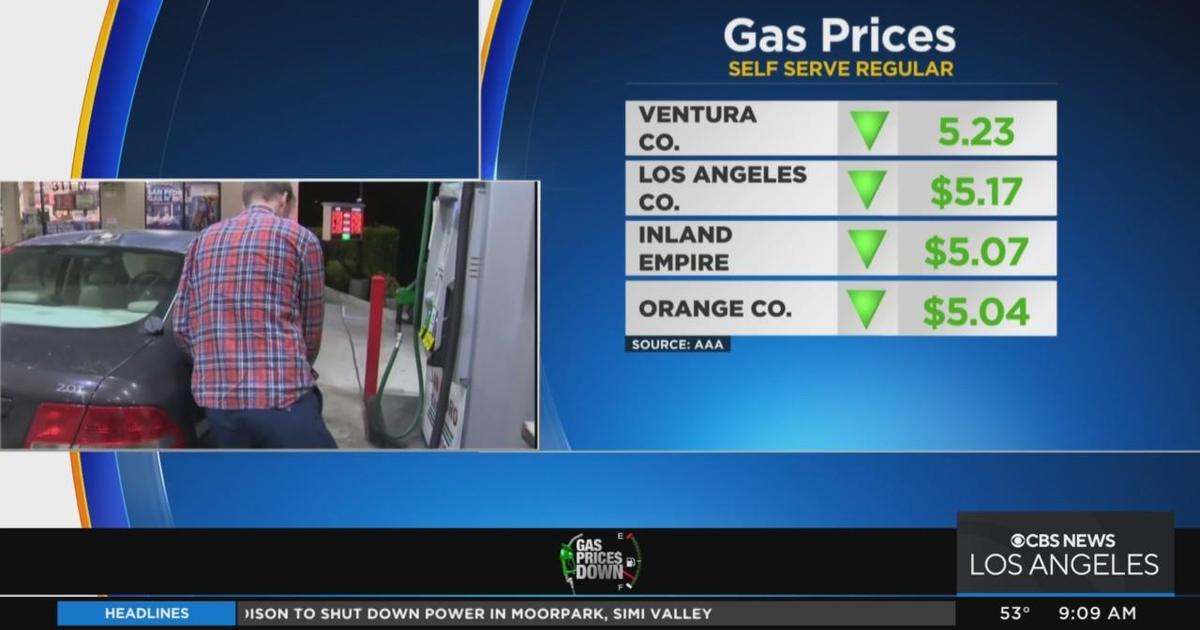 Gas prices continue dropping - CBS Los Angeles