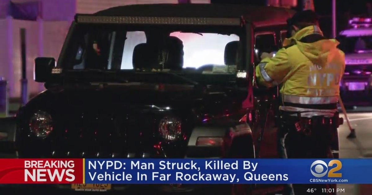 NYPD Man struck and killed by Jeep in Far Rockaway CBS New York