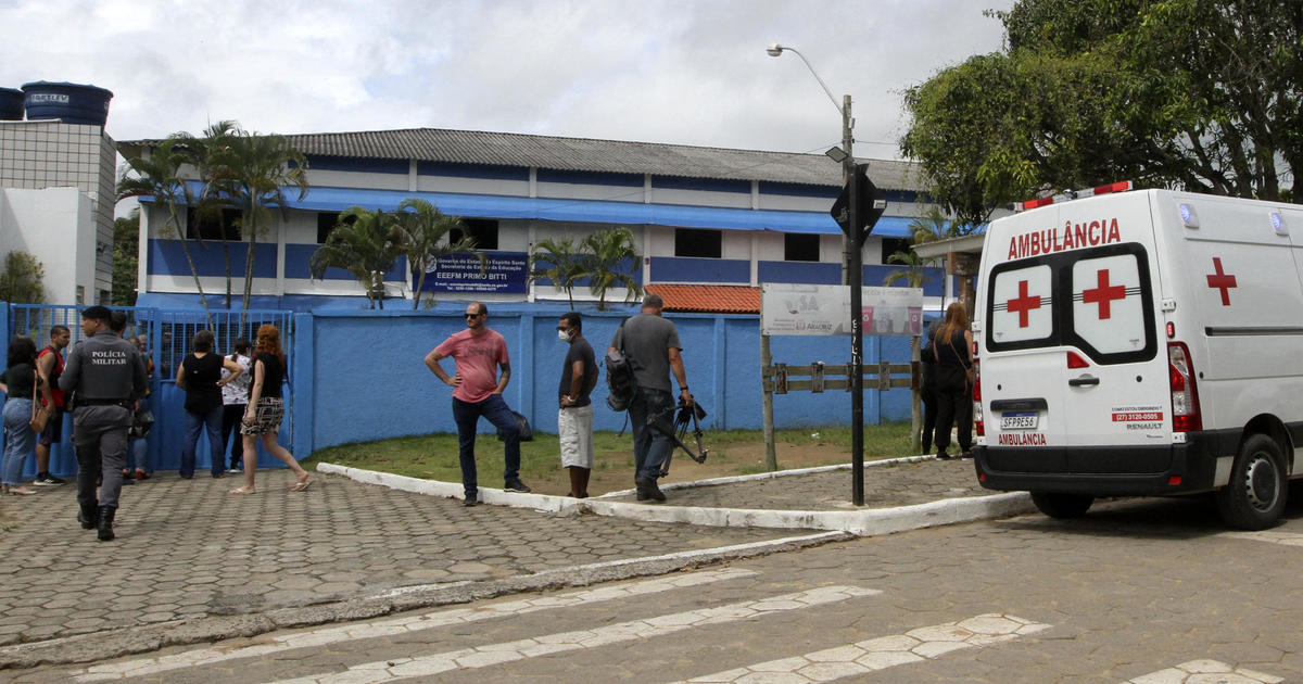 Teen suspect in Brazil school shootings which killed 4 wore swastika, police say