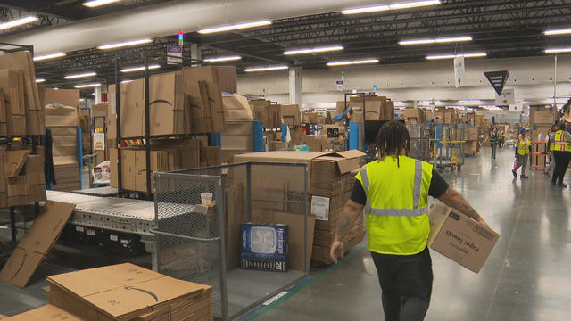 It's a huge day': Inside Fall River's  fulfillment center on Cyber  Monday - CBS Boston