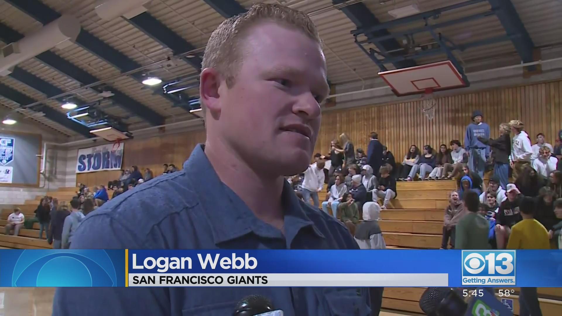 SF Giants pitcher Logan Webb talks fentanyl with Rocklin High School 