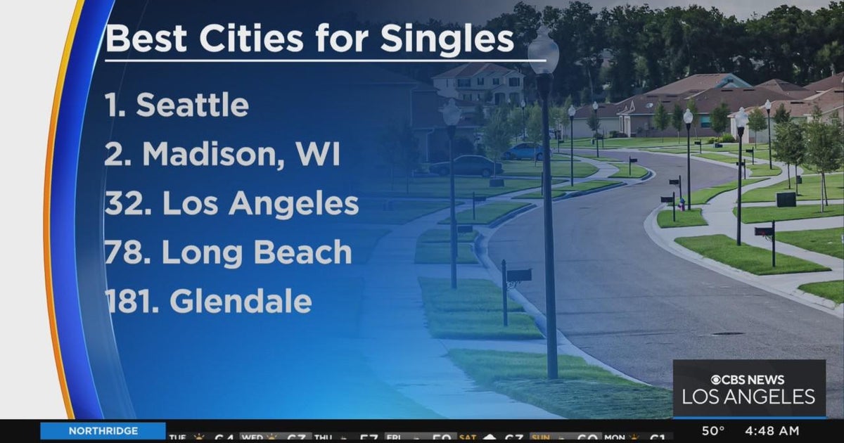 Where does LA rank on best cities for singles list? CBS Los Angeles