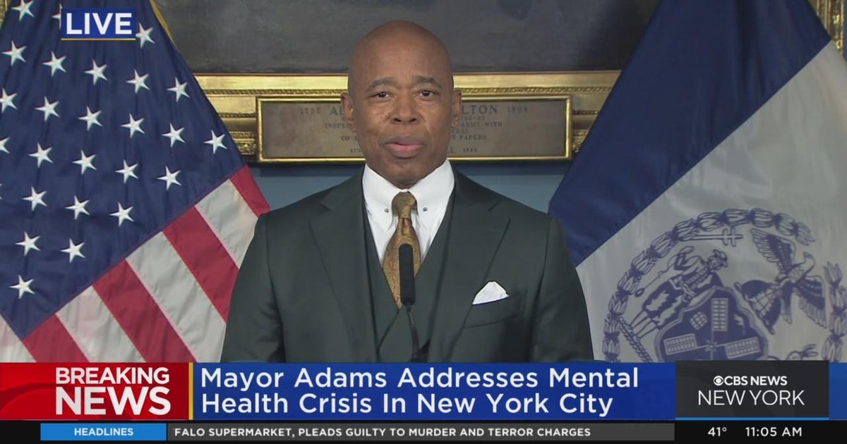 Mayor Eric Adams makes mental health treatment announcement - CBS New York