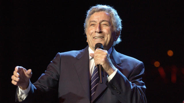 Tony Bennett performs during Neil Young's annual Bridge School Benefit at Shoreline Amphitheatre on October 24, 2004, in Mountain View, California. 