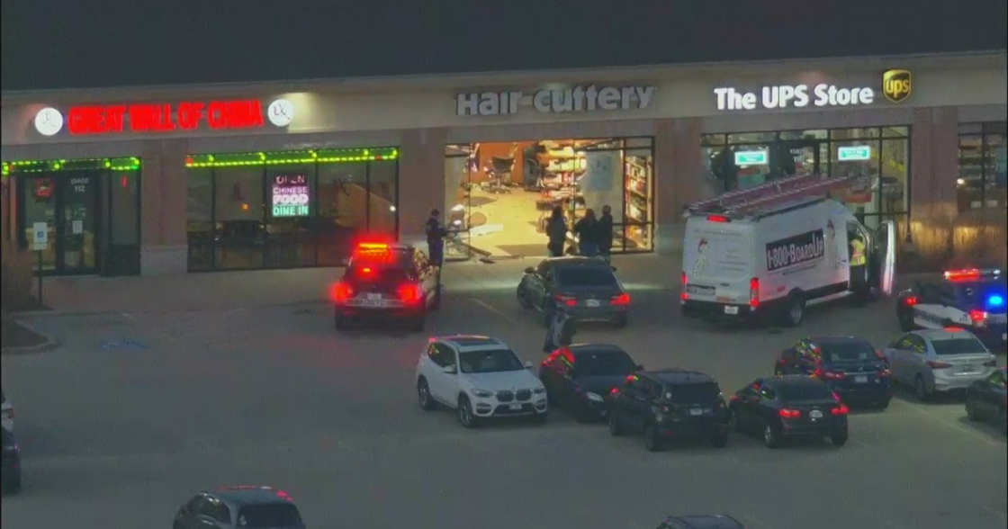 Vehicle slams into Hair Cuttery in Plainfield CBS Chicago