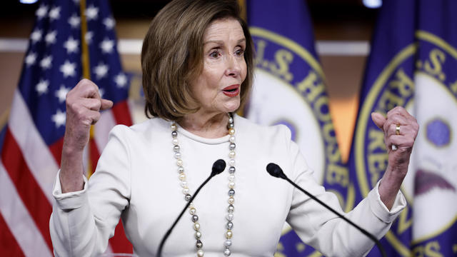 Speaker Pelosi Holds Weekly Press Conference On Capitol Hill 