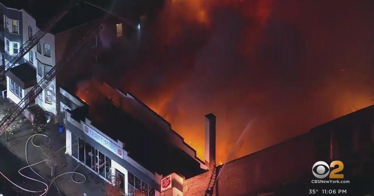 Fire destroys Salvation Army thrift store in Union City, New Jersey