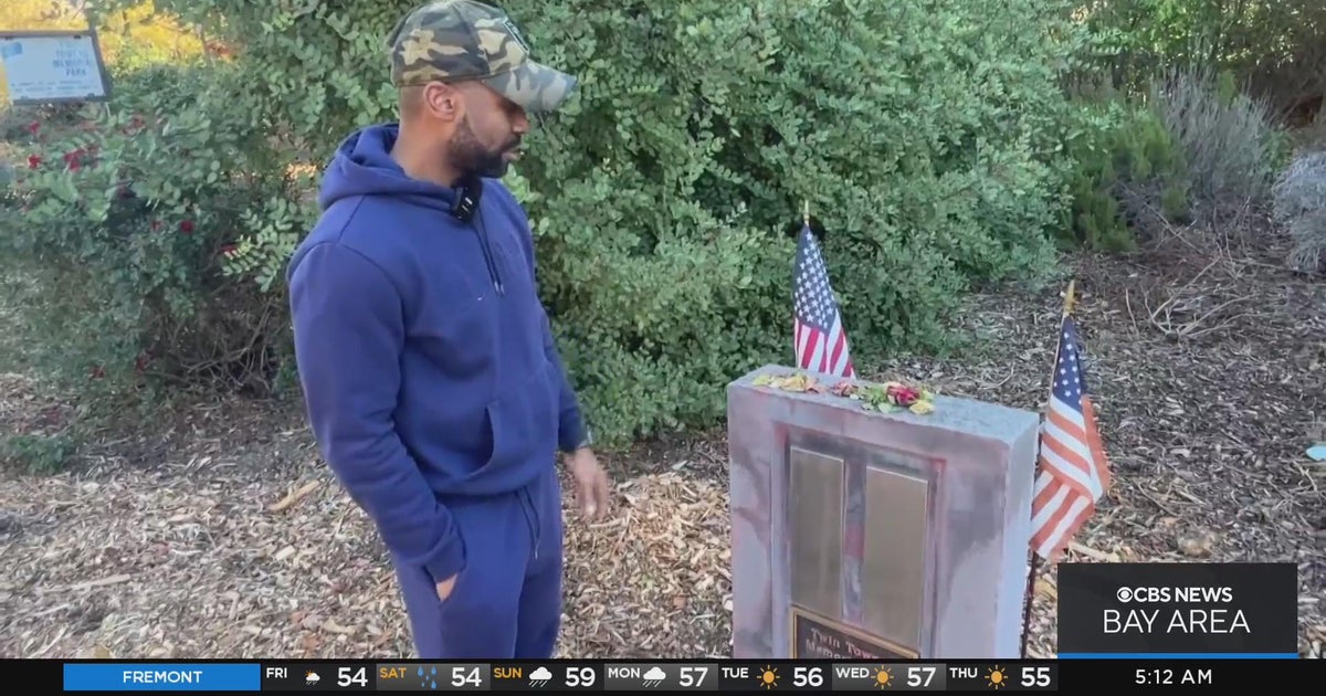 Veteran steps up to restore vandalized Pleasant Hill 911 memorial CBS San Francisco