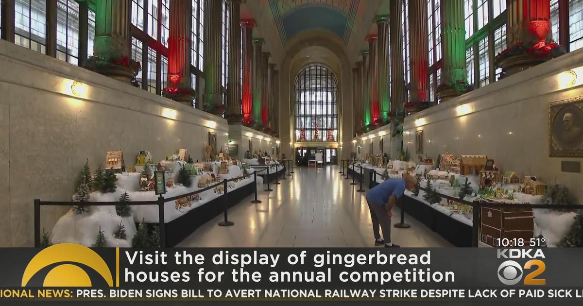 Gingerbread houses on display at City-County Building - CBS Pittsburgh