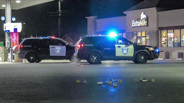 Antioch gas station robbery and shooting scene 