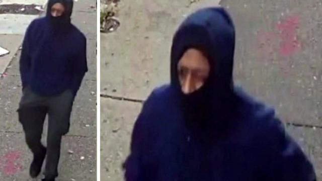 Surveillance photo of a man wanted in connection to Bronx and Philadelphia shootings. 