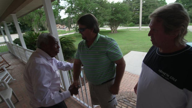 Jeff and Tim Slaten meet Sgt. Pickett.