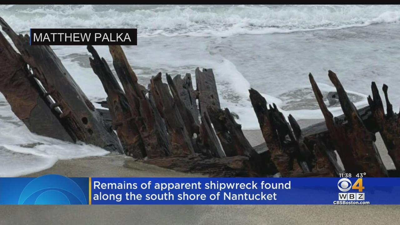 Remains found on Nantucket could be old shipwreck - CBS Boston