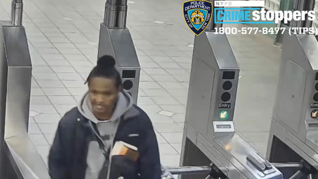 Surveillance photo of a man wanted in connection to a subway slashing. 