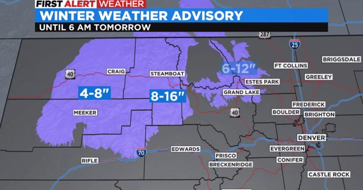 Storm May Produce Over A Foot Of Snow In Some Mountain Areas - CBS Colorado