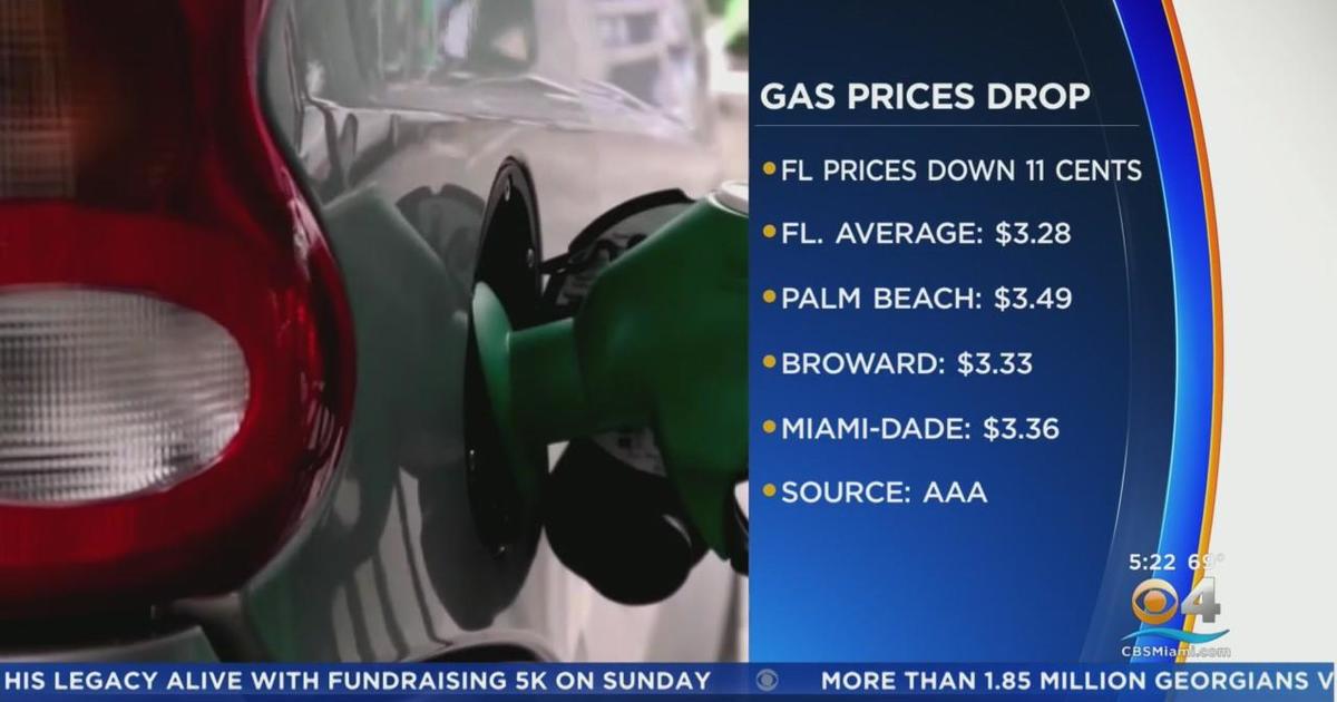 Florida Gas Prices Continue To Inch Lower Cbs Miami 