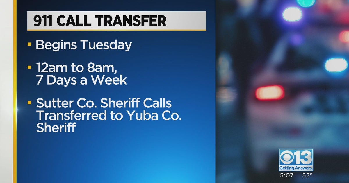 911 calls in Sutter County will be transferred to Yuba County due to staffing shortage