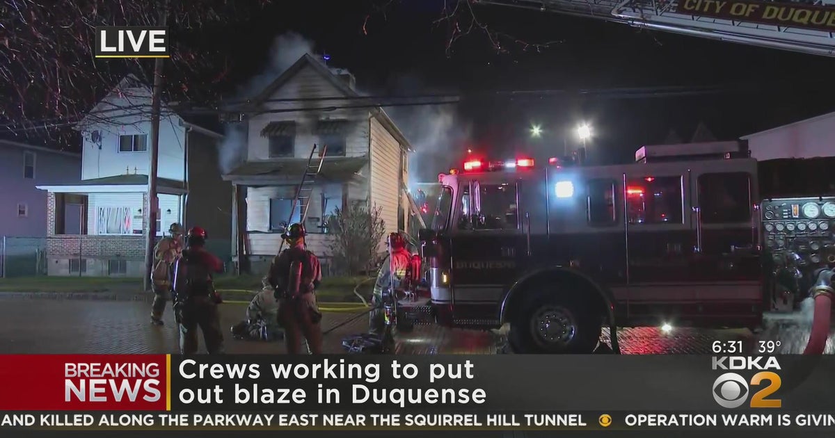 Firefighters battle house fire in Duquesne CBS Pittsburgh