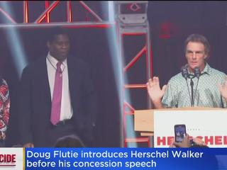 Doug Flutie introduces Herschel Walker before his concession speech