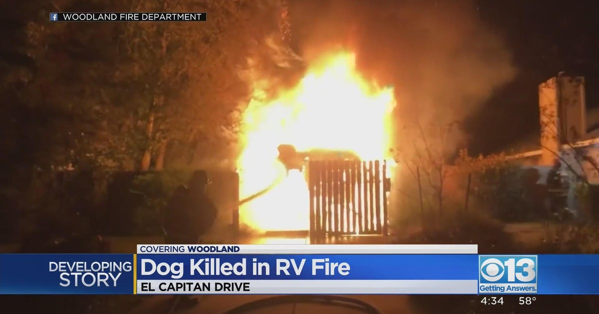 Dog killed in Woodland RV fire - CBS Sacramento