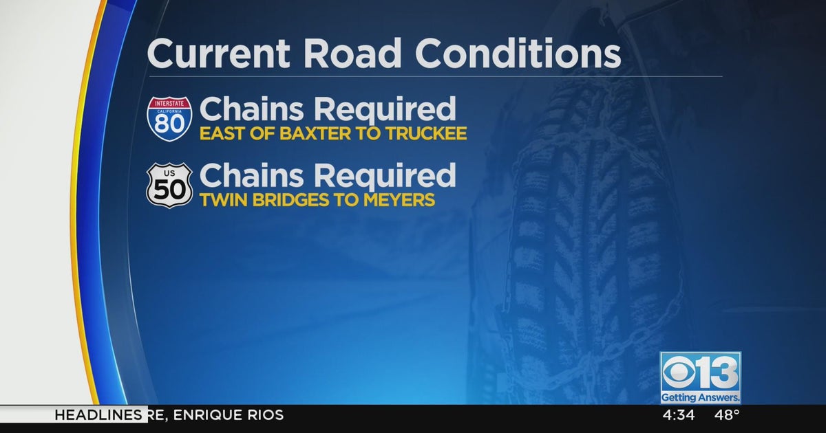 Chain controls are now in effect in the Sierra after heavy snowfall