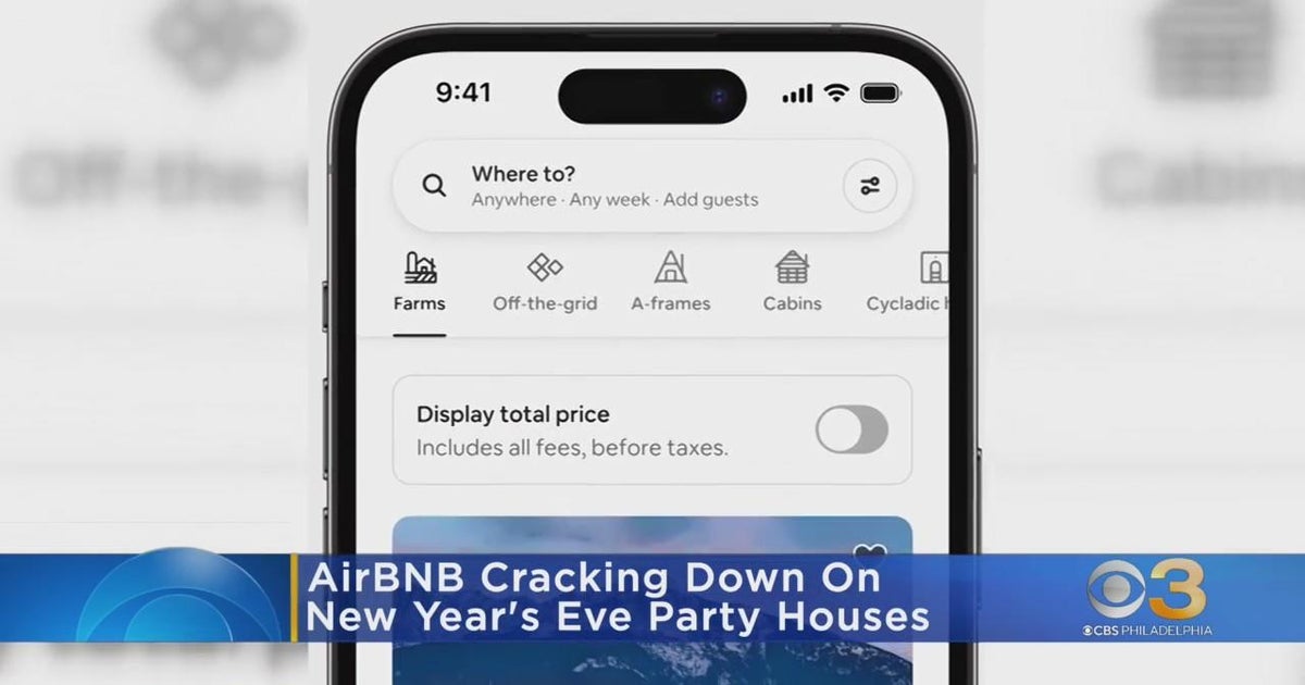 Airbnb cracking down on New Year's Eve party houses - CBS Philadelphia