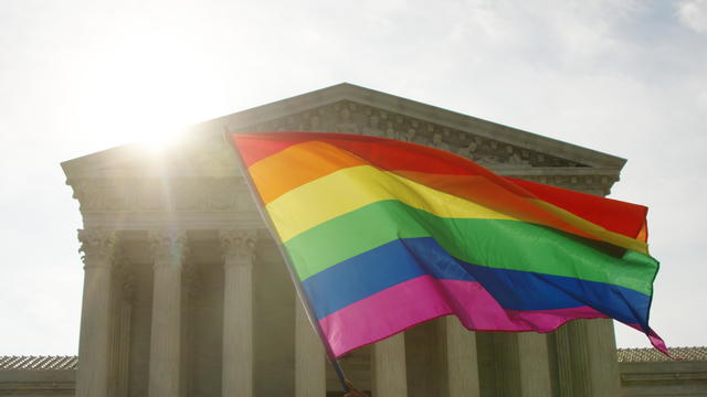 Rainbow flag at the Supreme Court 