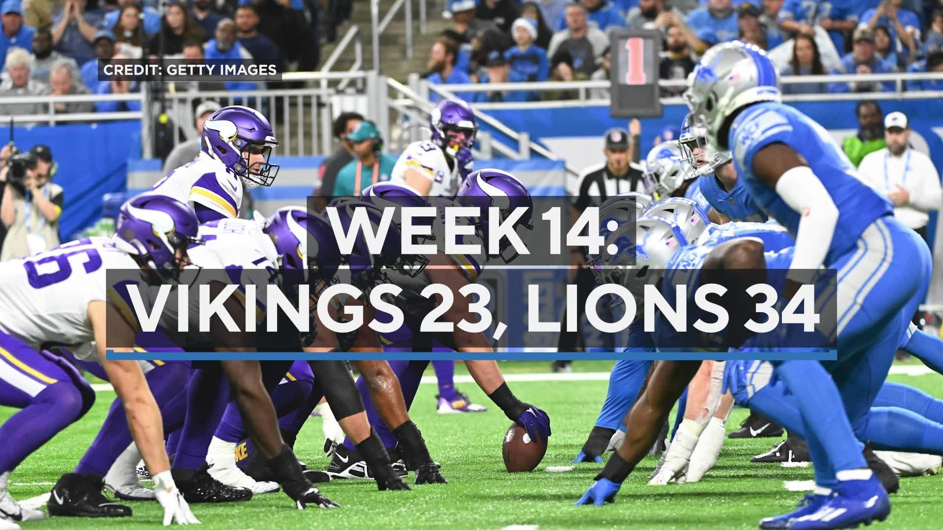 Vikings fall to Lions 34-23, fail to clinch NFC North – Twin Cities