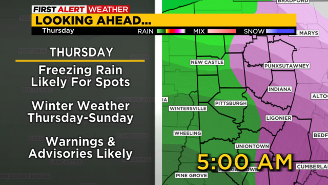 First Alert Weather: Rain turns to snow on Sunday - CBS Pittsburgh