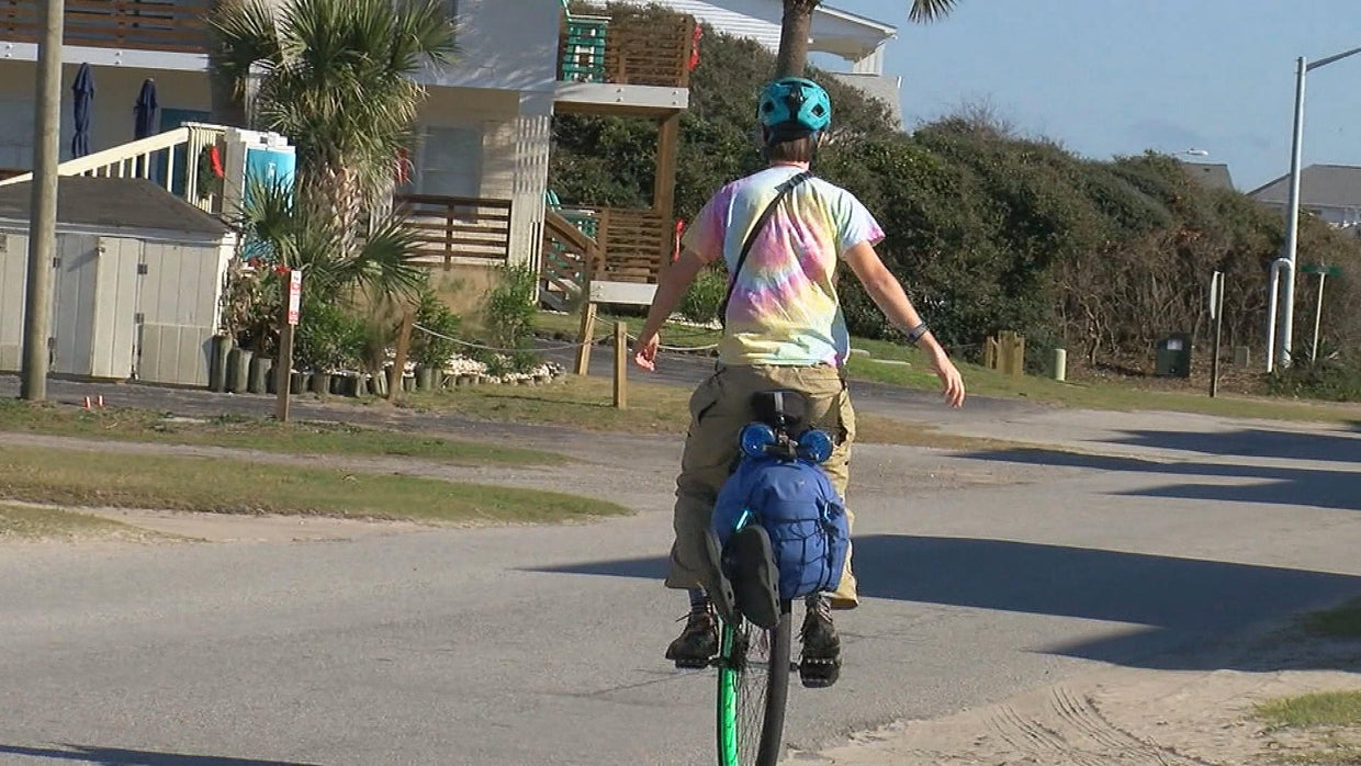 Maine teenager riding unicycle 2,500 miles down to Florida CBS Boston