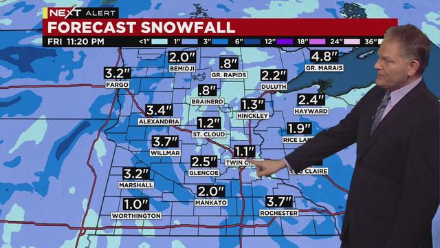 Minnesota weather: More clouds Tuesday after dusting of snow