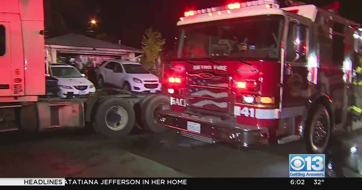 Fire crews respond to a fire in North HIghlands