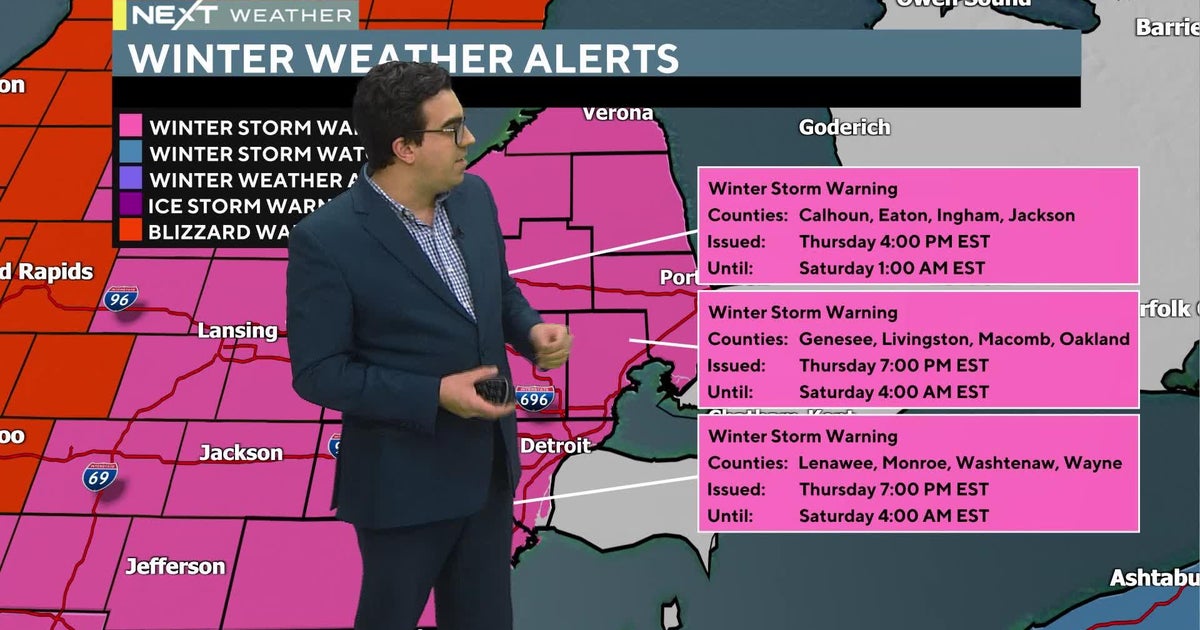 Update on approaching winter storm in SE Michigan (Dec. 21, 2023) - CBS ...
