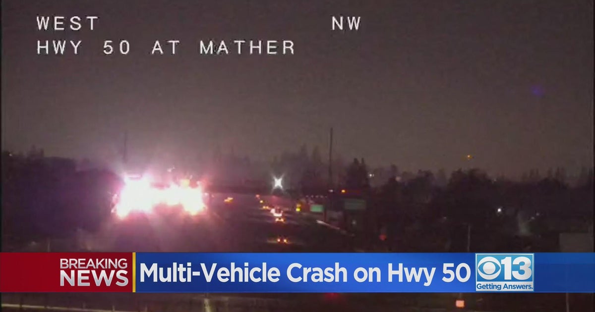 2 hospitalized in Highway 50 crash in Rancho Cordova - CBS Sacramento
