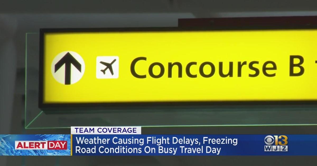 Weather causing flight delays, freezing road conditions on busy travel