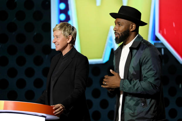 Ellen DeGeneres and Stephen "tWitch" Boss 