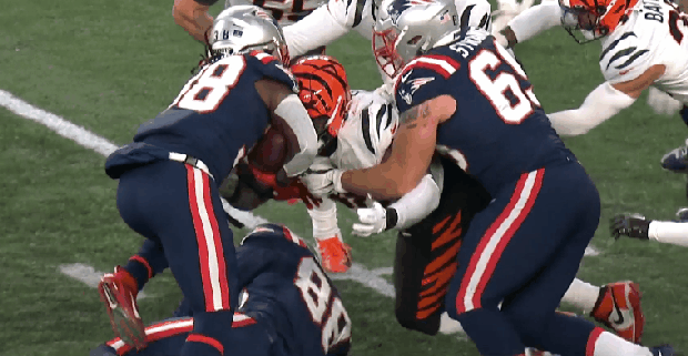 Rhamondre Stevenson fumble