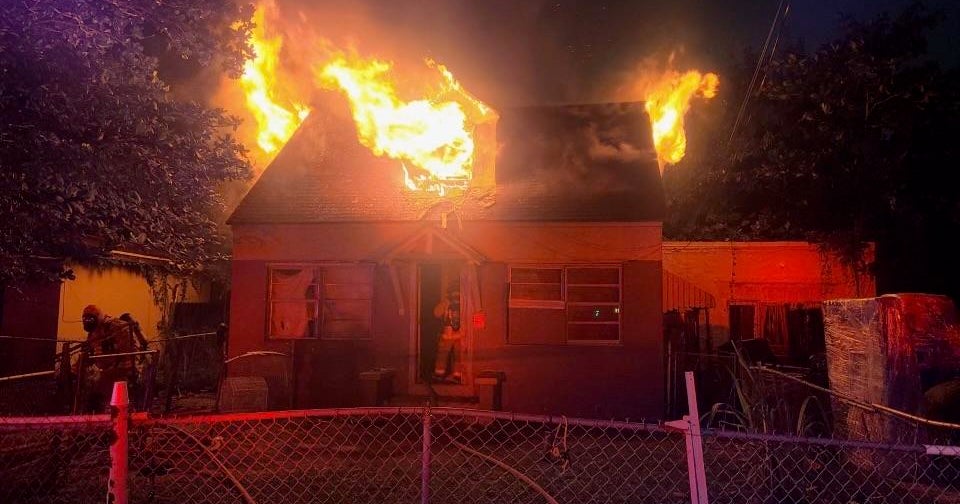 Miami firefighter hurt when component of residence collapsed
