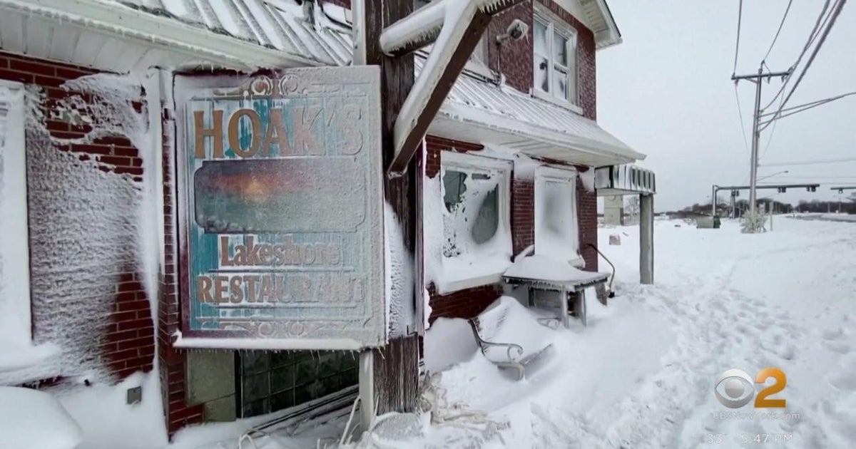 Restaurant in hamburg ny covered in ice following storm cbs new york