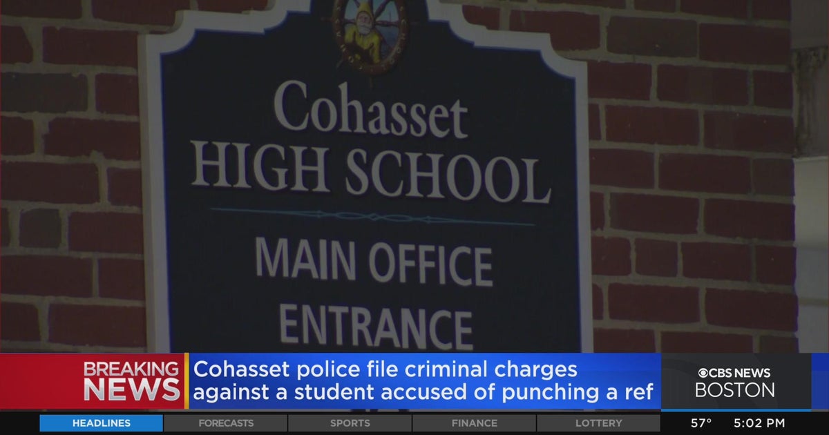 Cohasset police charge teen basketball player accused of punching
