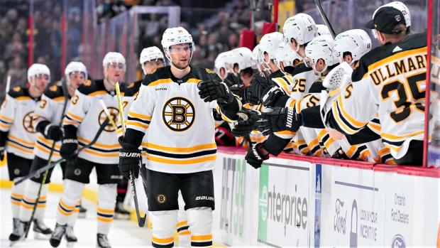 Bruins celebrate Pavel Zacha's goal 