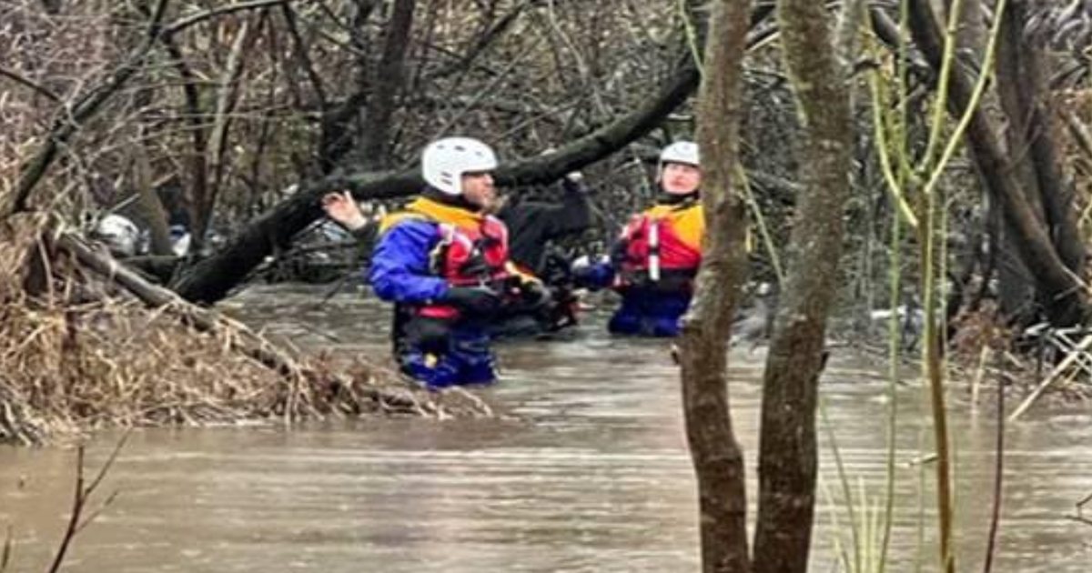 Crews rescue person from island in quickly rising Roseville creek
