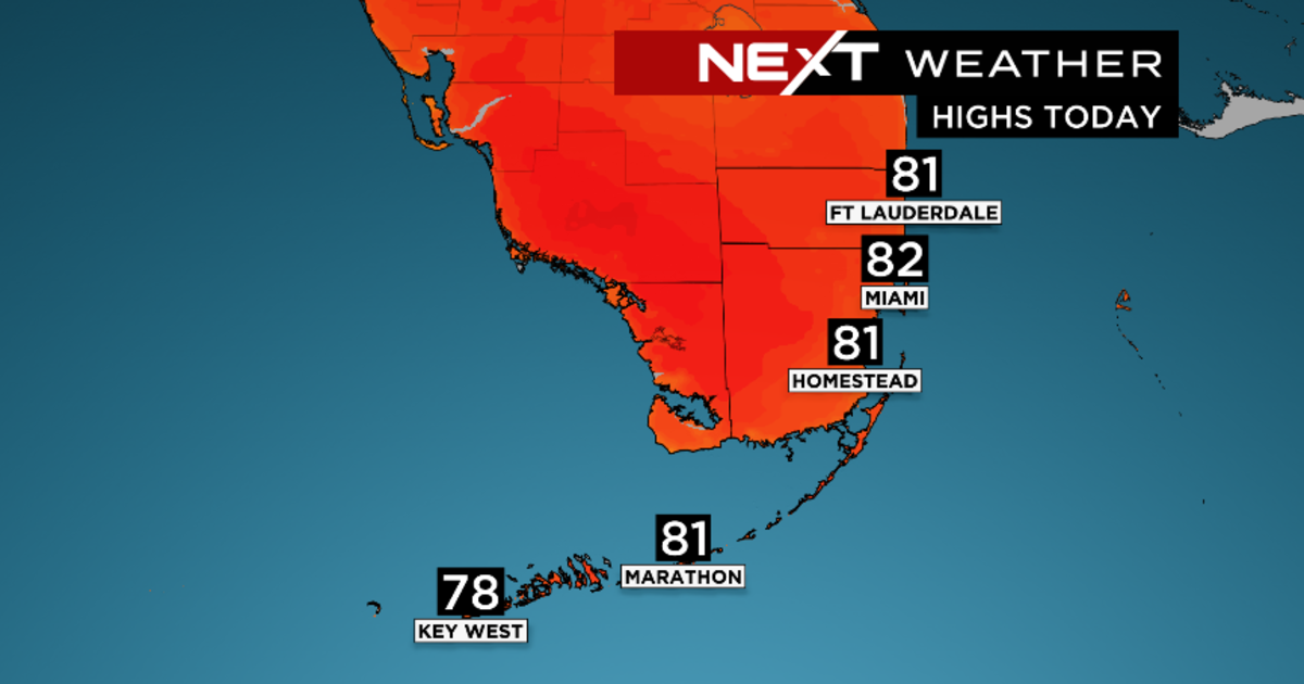 Miami Weather Warm & sunny afternoon, mainly dry through midweek