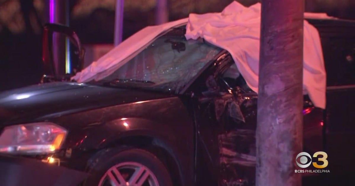 Man found shot in front seat after car crashes in Philadelphia - CBS ...