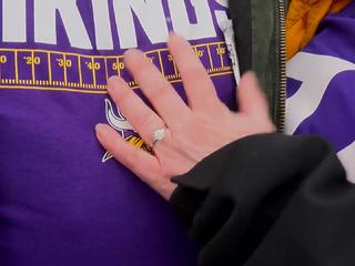 I did not see this coming! Vikings fans get engaged while