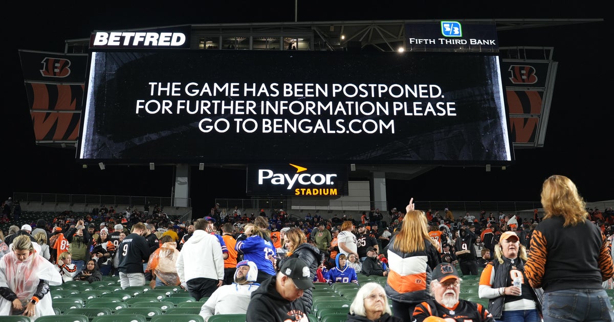 AP sources: NFL won't resume Bills-Bengals game suspended Monday night